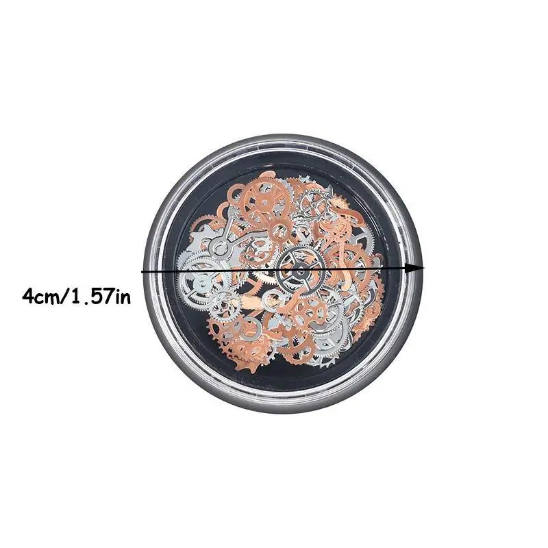 1Box 3D DIY Steampunk Mechanical Component Gear Wheel Nail Art Decoration Tips