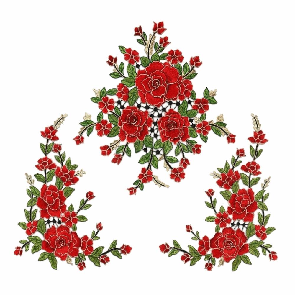 1 Sets DIY Craft Type Embroidery Patches Water Soluble Dress Decoration For Evening Dress