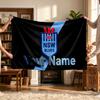Nsw Blues (1) Personalized Name Blanket Soft Cozy Gift for Sofa Bed Couch Home Decoration