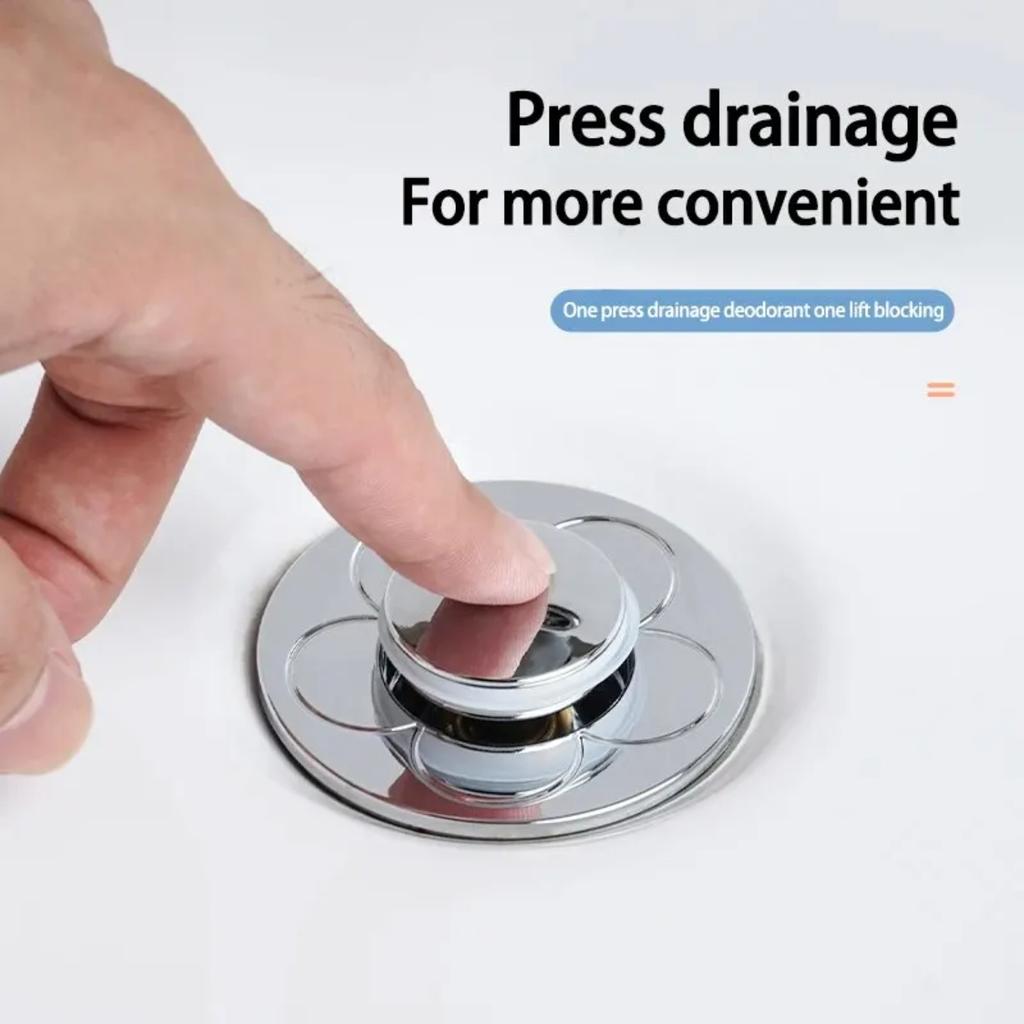 Нажимной клапан для умывальника Антикоррозийная пружина Медный сердечник Фильтр для слива Антиблокировочные антизапаховые аксессуары