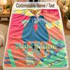 Flannel BlanketChainsaw Man Custom Name Text Personalized Soft Warm Throw Blanket Home Decor Gift