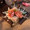 Floral Ancient Hair Stick Tassel Flower Hair Comb Antique Hanfu Headwear  Cheongsam Accessories