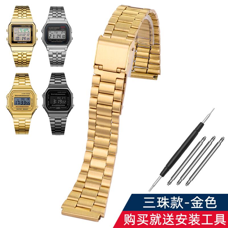 Ремешок для часов AE-1200 Для Casio AE1200 AE1300 A159 A158 A168 F91 Ретро Маленький Квадратный Нержавеющая Сталь Ремешок для Часов 18мм Мужской Браслет
