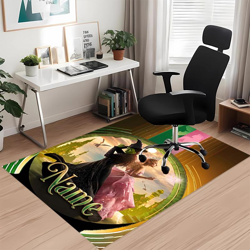 Custom Name Wicked Printed Carpet, Rug for Office Chair Living Room Bedroom Kitchen Room Decor Gifts.