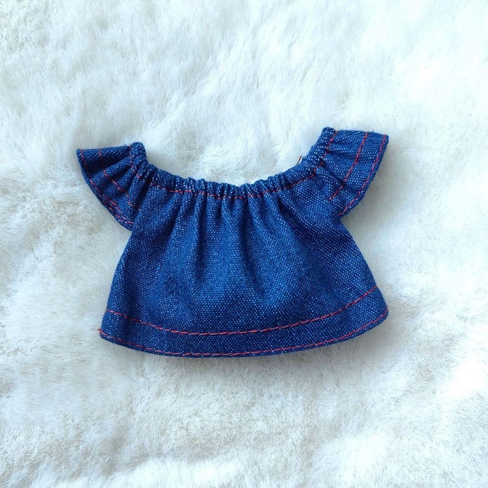 Multistyles Doll Jeans Dresses Fashion Doll Clothes Accessories Kids Toys for 10cm Cotton Dolls