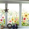 Static Window Clings Sticker Floral Raindrop Design For Home Office Decor Removable Privacy Glass Decal Easy Apply  Reusable