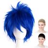 Парик Eden Cosplay, Премиум, Короткий, 30см, Синий, WIG5530
