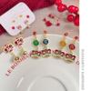 Festive Bell Pendant Earrings Chinese Style New Year Earrings Jewelry Red Little Lion Earrings