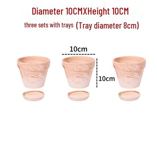 Nordic Style Macchiato Terracotta Flower Pot - Large, Breathable Red Clay with Kiln-Changed Color