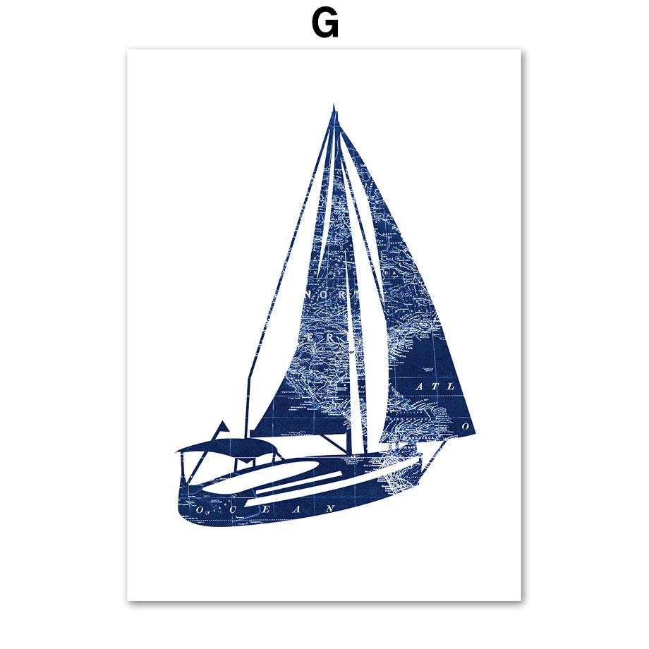 Карта мира Воздушный шар Парусник Компас Ретро Настенное искусство Скандинавские постеры Живопись Мультяшные картинки Декор детской комнаты Печать на холсте