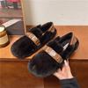 Fashion Women's Flat Cotton Shoes Winter New Round Head Deep Mouth Soft Sole Anti-slip Wear-resistant Plush Low-top Shoes