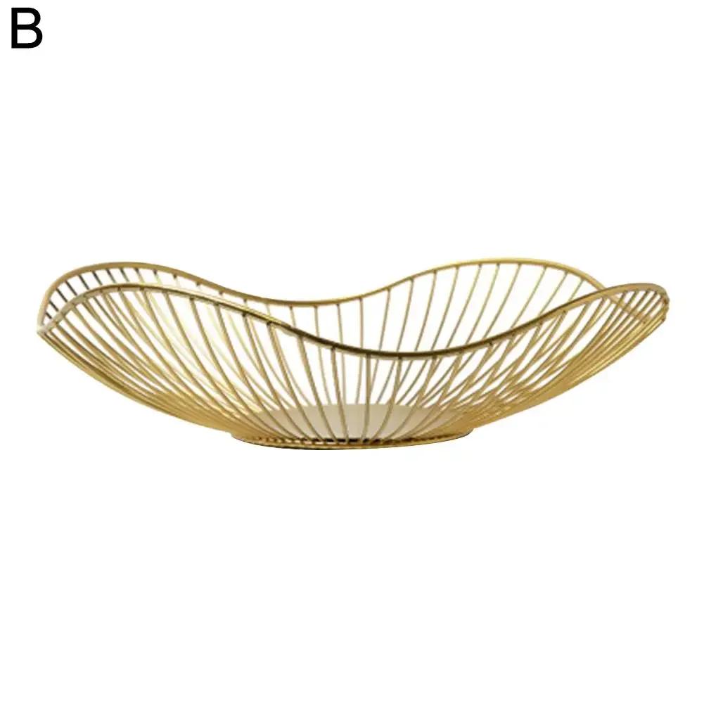 1 piece of steel fruit basket, creative drainage display of fruit container, storage of vegetable supplies in home kitchen