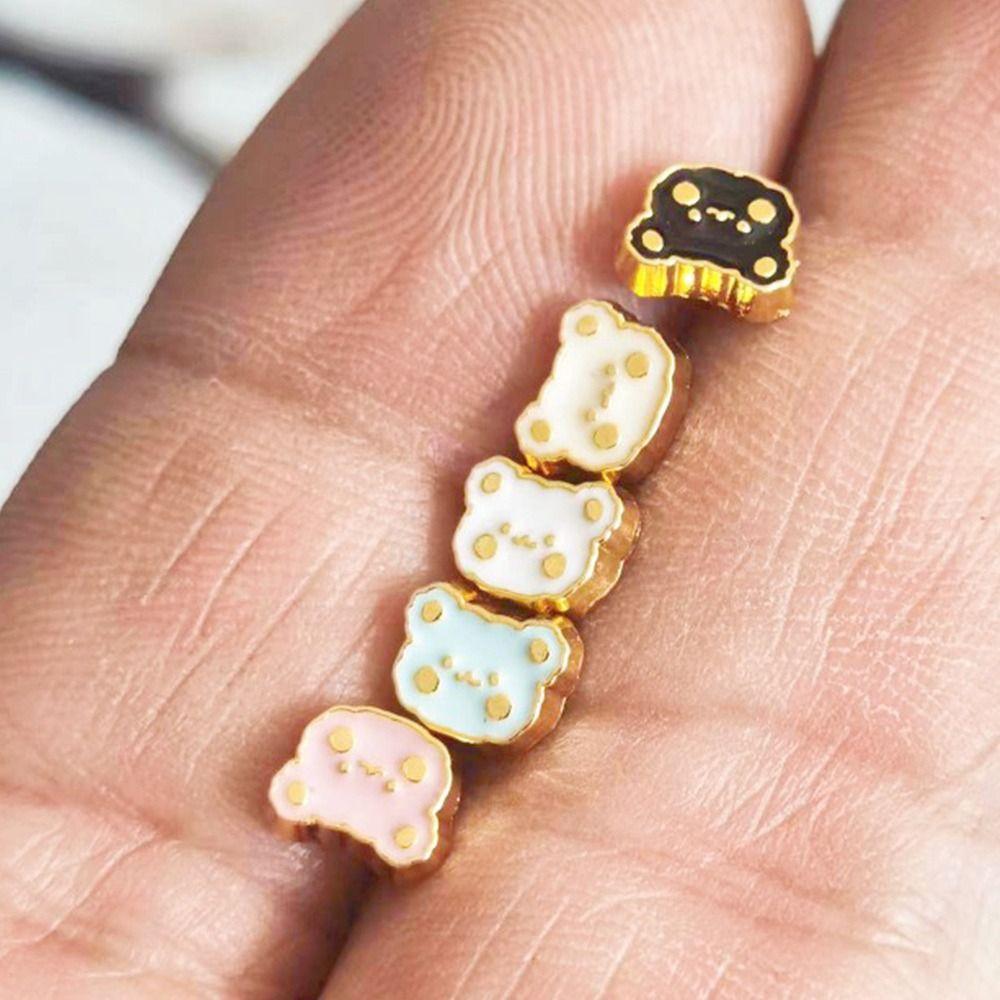 20pcs Metal Bear Head Buttons Mini Doll Shoes Buckles  DIY Doll Clothes Accessories