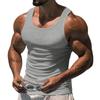 Мужская летняя майка для фитнеса и фитнеса, однотонная спортивная тонкая спортивная майка без рукавов с гоночной спиной