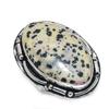 Dalmation Jasper Handmade 925 Sterling Silver Jewelry Ring Size 8 v0U99