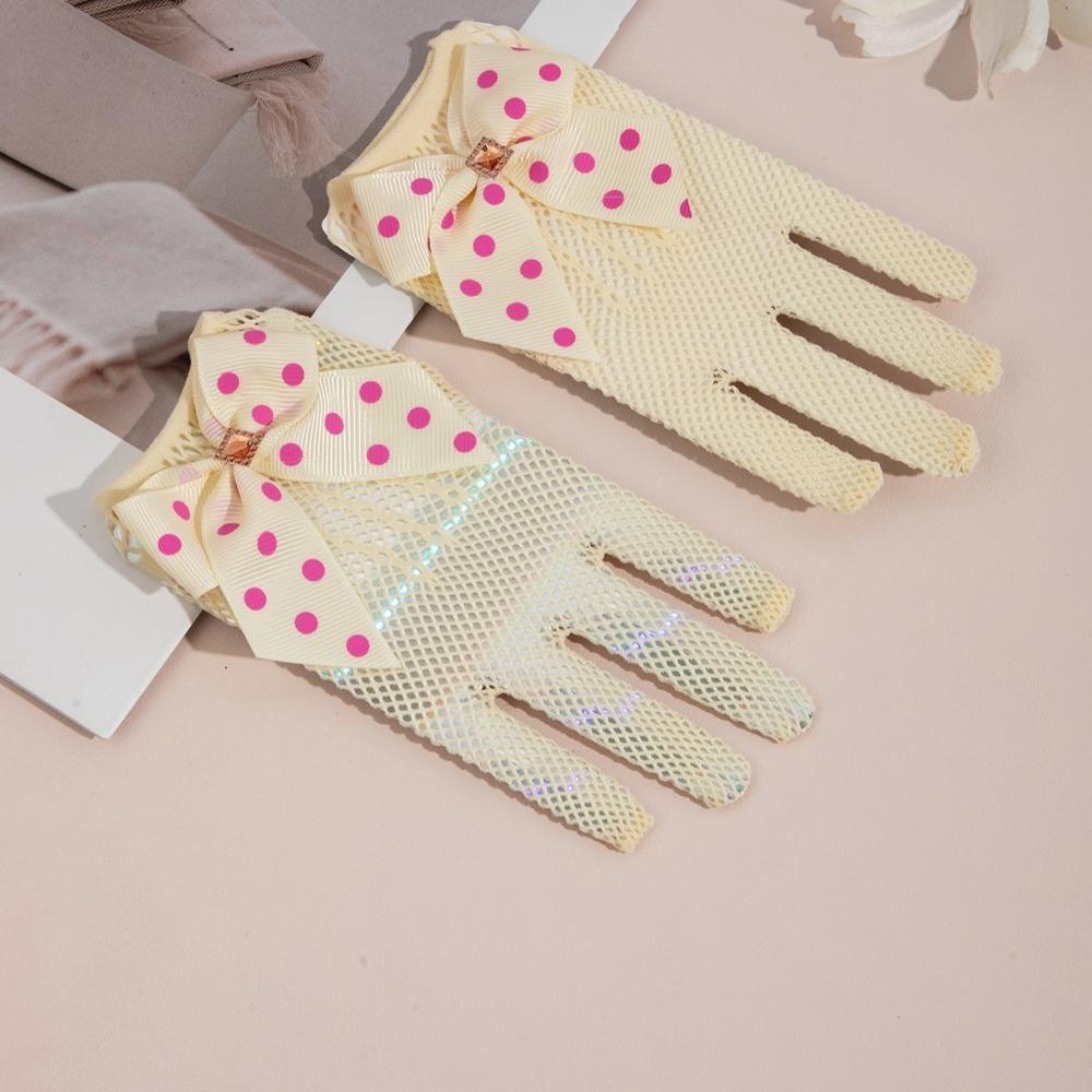 Thin Children's Wedding Gloves Short Lady Girl Glove Holiday Princess Birthday Party Gloves