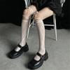 1 Pair Lolita Jk Strappy Fishnet Stockings Long Knee Mid-calf Socks New Student Women Socks  Girl