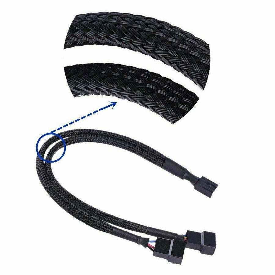 10 шт. 4-контактный PWM на двойной PWM в оплетке кабель-разветвитель питания для корпусных вентиляторов компьютера