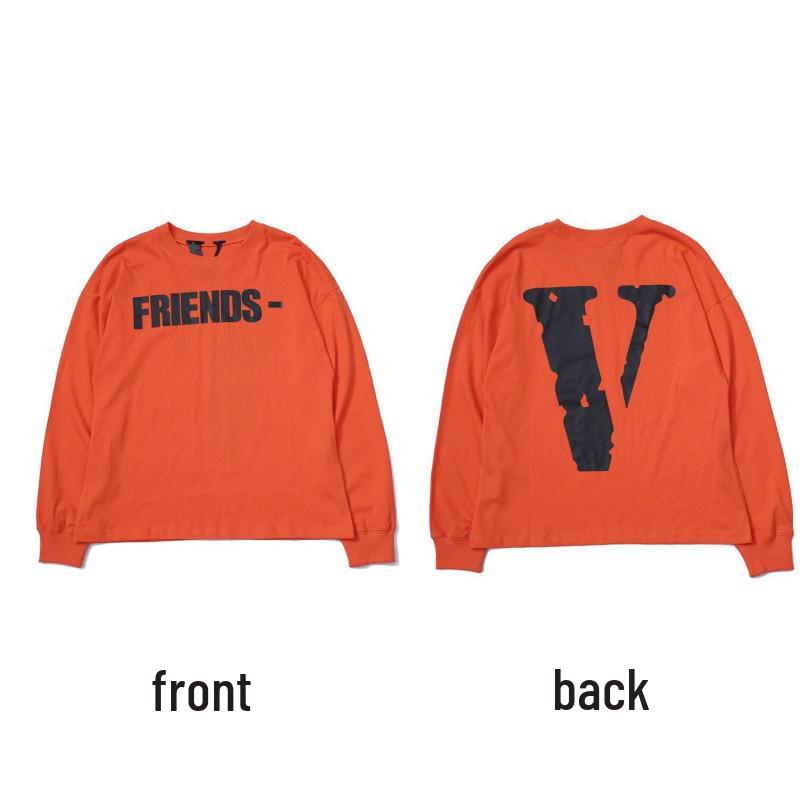 Унисекс худи VLONE с большим V и длинным рукавом - Модный стиль, вдохновленный Ван Ибо