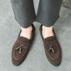 Fashion Spring New Reverse Suede Loafers Men's Luxury High Quality Classic Tassel Casual Shoes Comfortable Shoes Soft Sole Shallow Shoes