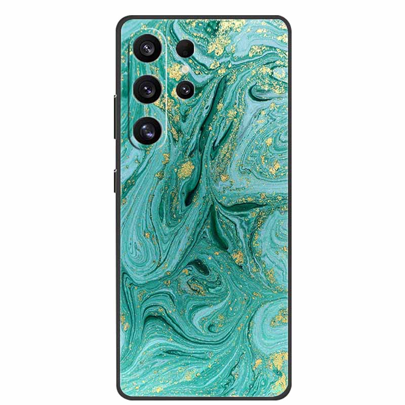 Phone Case For Samsung Galaxy S26 Ultra Colorful Painted Soft Silicone Bumper for Samsung S26 Ultra Case Marble Shockproof Cover
