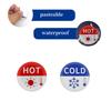 6Pcs Hot and Cold Signs Temperature Adjustment Guide Stickers Reminder Signs Spot Set Safe Material Cute Small