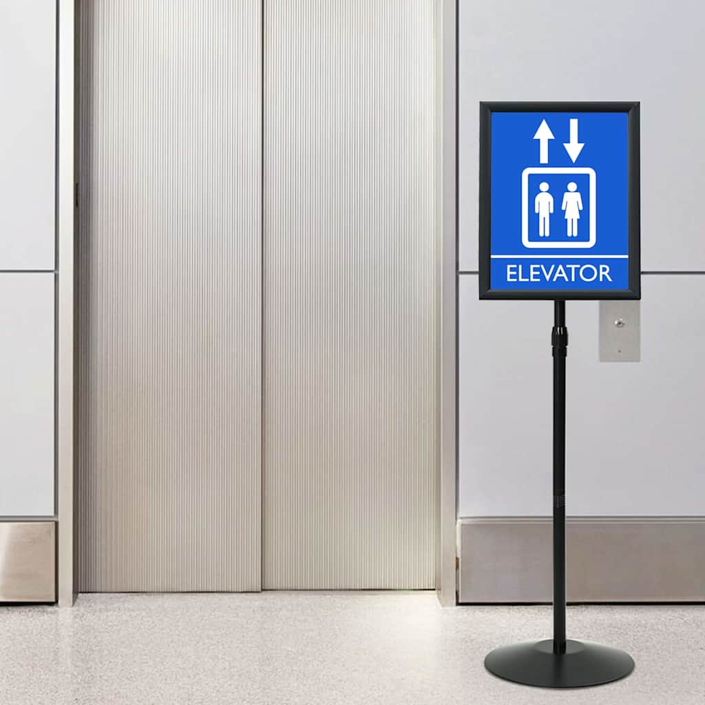 Podium Poster Stand Silver A3 PVC and Steel