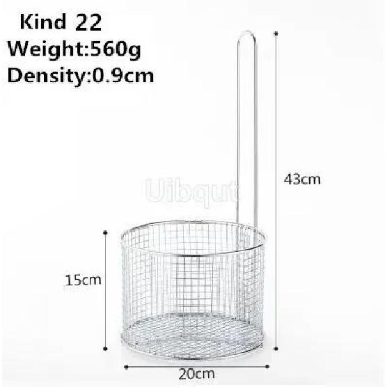 30 kinds Fryer Basket Screen French Fries Frame Square Filter Net Encrypt Colander Strainer Shaped Frying Stainless Steel Meshed6
