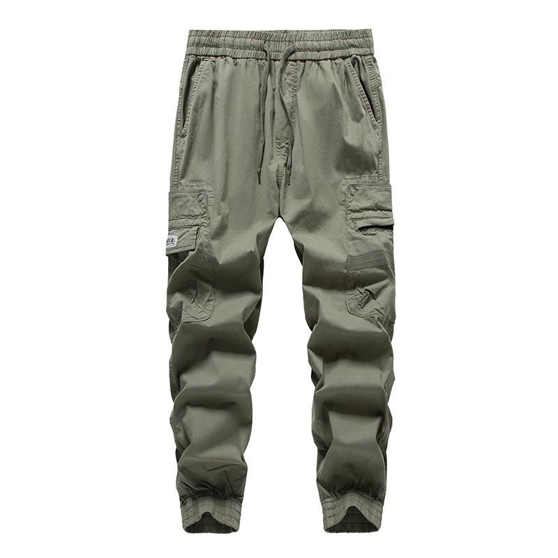 Трендовый бренд ретро повседневные комбинезоны мужские осенне-зимние эластичные универсальные многокарманные зауженные брюки Харлан мужские однотонные вареные брюки