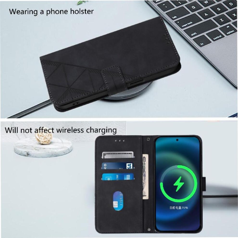 (Black) Case for Nothing Cmf Phone 2 Pro Pu Leather Credit Card Holder Wallet Cover Flip Folio Book Protective