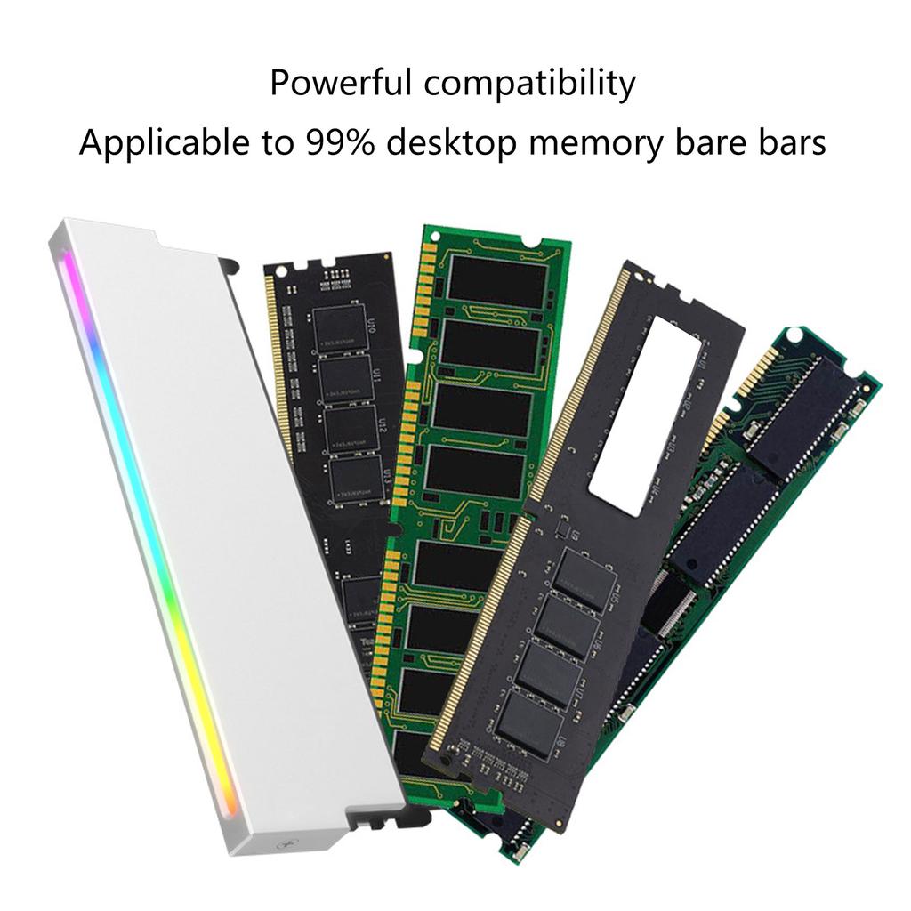 ARGB Memory Heatsink Cooler ARGB RAM Heatsink Heat Spreader for Enhanced Performances and Aesthetic Computer Upgrades