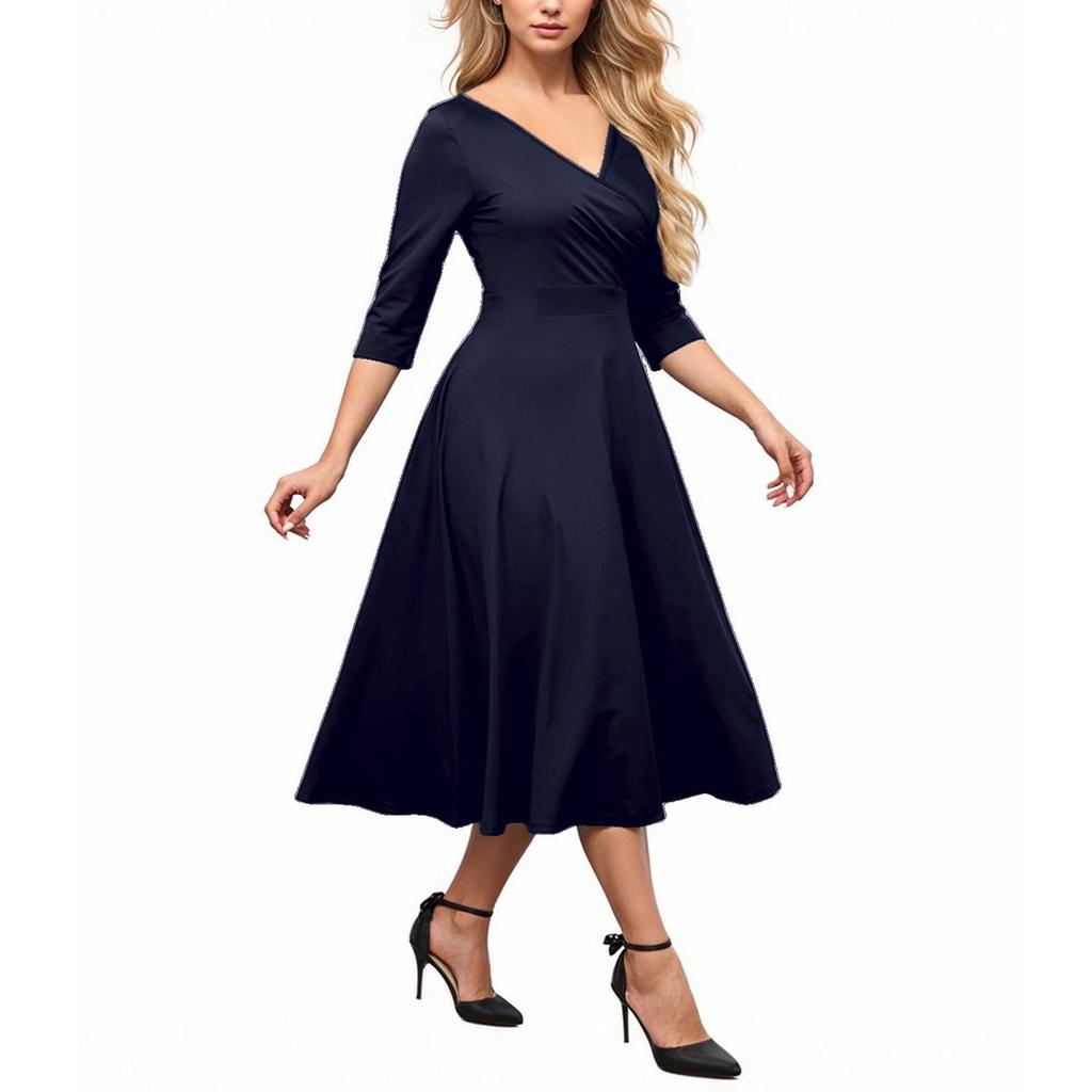 Women's Solid-color Fashionable And Elegant Dress