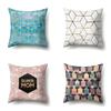 Ins Marble Polyester Pillowcase Car Decoration Home Printed Car Waist Cushion Pillowcase Pillowcase Car Decoration