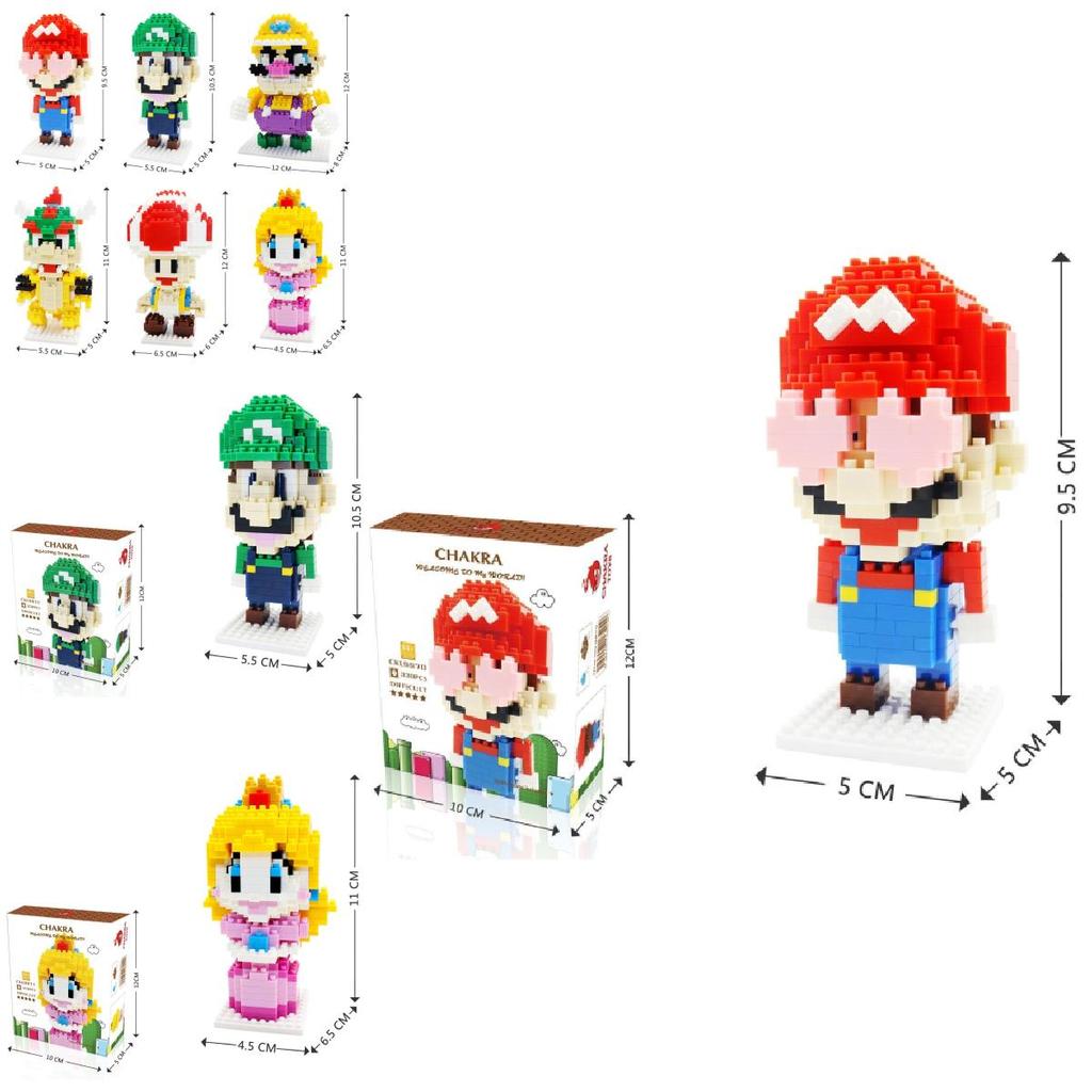 Пластиковая головоломка Super Mario Bros для детей, развивающий конструктор, подарок