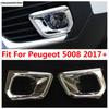 Для Peugeot 5008 2017 - Декоративная накладка на рамку передних противотуманных фар автомобиля, отделка, хромированные ABS-аксессуары, комплект для внешней доработки
