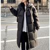 Зимнее теплое свободное хлопковое пальто в корейском стиле для женщин в гонконгском стиле, средней длины