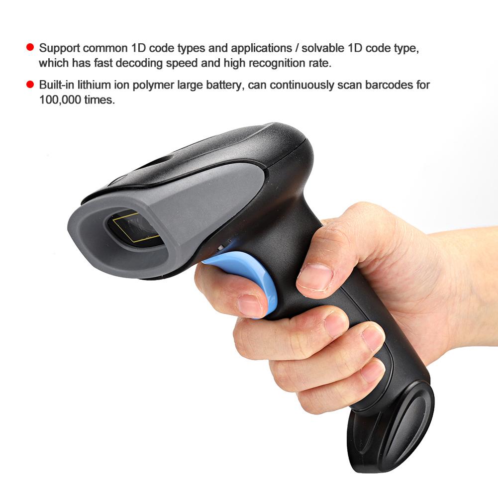 5VDC 100m/328.08ft Wireless Laser Barcode Scanner with USB Connector for Warehouse Express Commodity