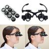 LED Watch Jeweler Repair Magnifier Adjuatable Head-Mounted Magnifying Glasses Eye Loupe 10X 20X 25X Lens Head Wearing Magnifier
