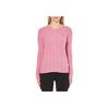 Polo Solid Color Pony Embroidered Crew Neck Long Sleeve Sweater Women Sweater Pink 211581065-015