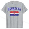 Croatia Croatian MMA Kick Boxing UFC Muay Thai T-Shirt Graphic Retro Vintage 3D Print Men Women Unisex Short Sleeve Round Neck Black White Grey