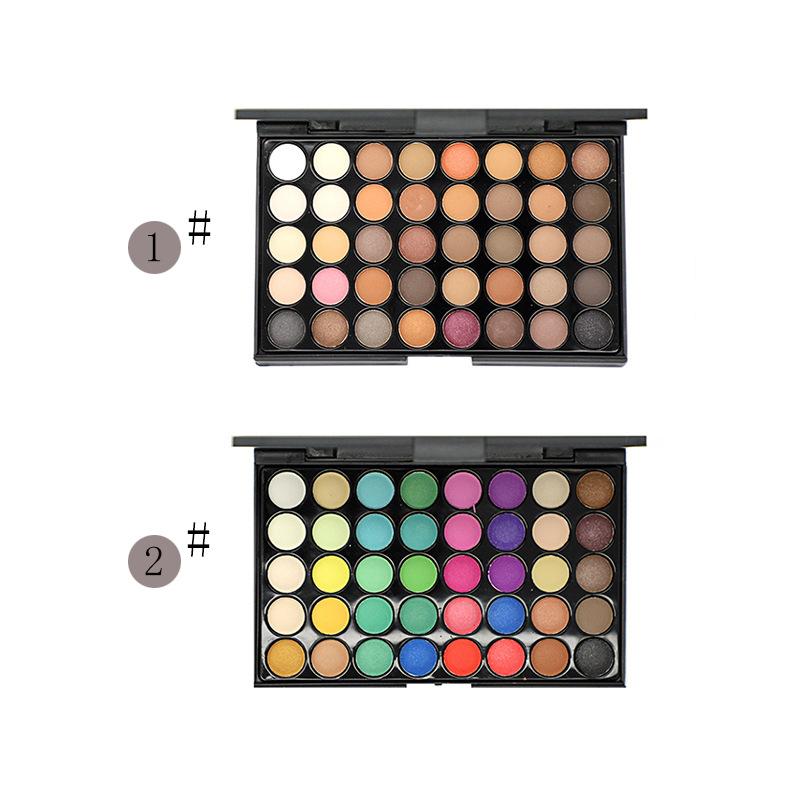 Палитра теней для век 40 цветов. Матовые тени для век.