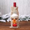 Рождественский мешковинный Дед Мороз Чехол для винной бутылки и кукла для праздничного декора