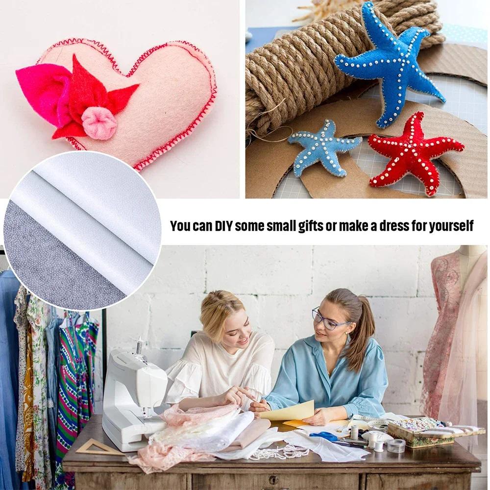 Iron-On Fusible Interfacing - Non-Woven Sewing Stabilizer for Stitches, Zippers & Fabric Backing (Fuses Beautifully)