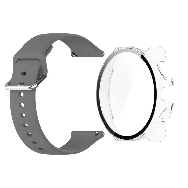 24mm Silicone Sport Watchband and PC Case Cover for TicWatch Pro 5 Wristband Replacement  Quickfit Silicone Watch Strap