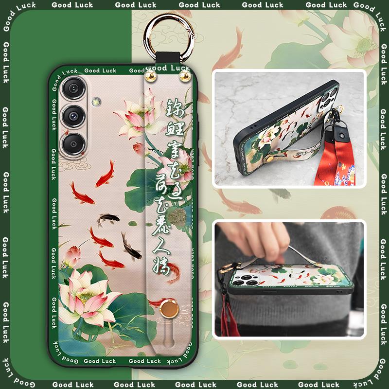 Мягкий чехол Чехол-кольцо для телефона Для Samsung Galaxy M34 5G/F34/SM-M346B Силиконовый Грязеотталкивающий Браслет Подставка Задняя крышка