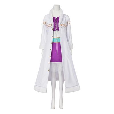 Косплей костюм Робин из One Piece, куртка с меховым воротником, полный комплект косплей костюма Николь Робин