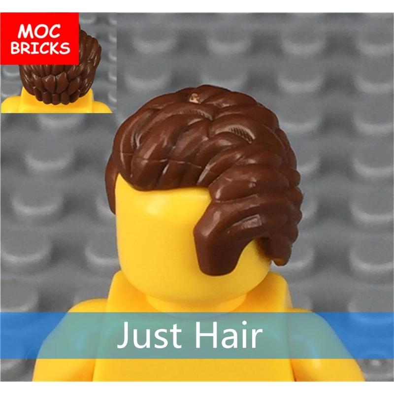 10 шт./лот Кирпичики MOC Мужские прически Модель Фигурка Игрушка Детские Образовательные Строительные Блоки Собранные Игрушки