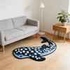 Whale Shark Shaped Bath Mat Soft Absorbent Non Slip Ocean Animal Rug for Kids Bedroom Bathroom Home Decor
