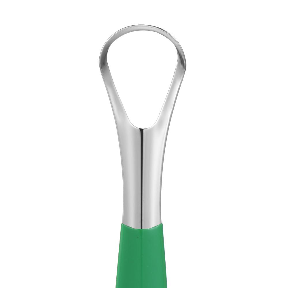 Adults Un-slip Handle Health Care Tongue Scraper Stainless Steel Tongue Cleaner Oral Care