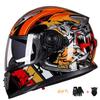 Full Face Motorcycle Helmet With Dual Lens Anti-Fog Ventilation System Adults All Season Use